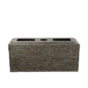 Aquascape Stacked Slate Wall Base Straight - 13"