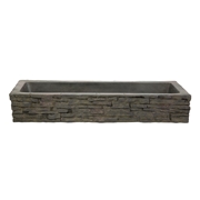 Aquascape Stacked Slate Wall Topper Straight Quad-Spill