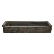 Aquascape Stacked Slate Wall Topper Straight Front-Spill