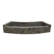 Aquascape Stacked Slate Wall Topper Curved Rear-Spill